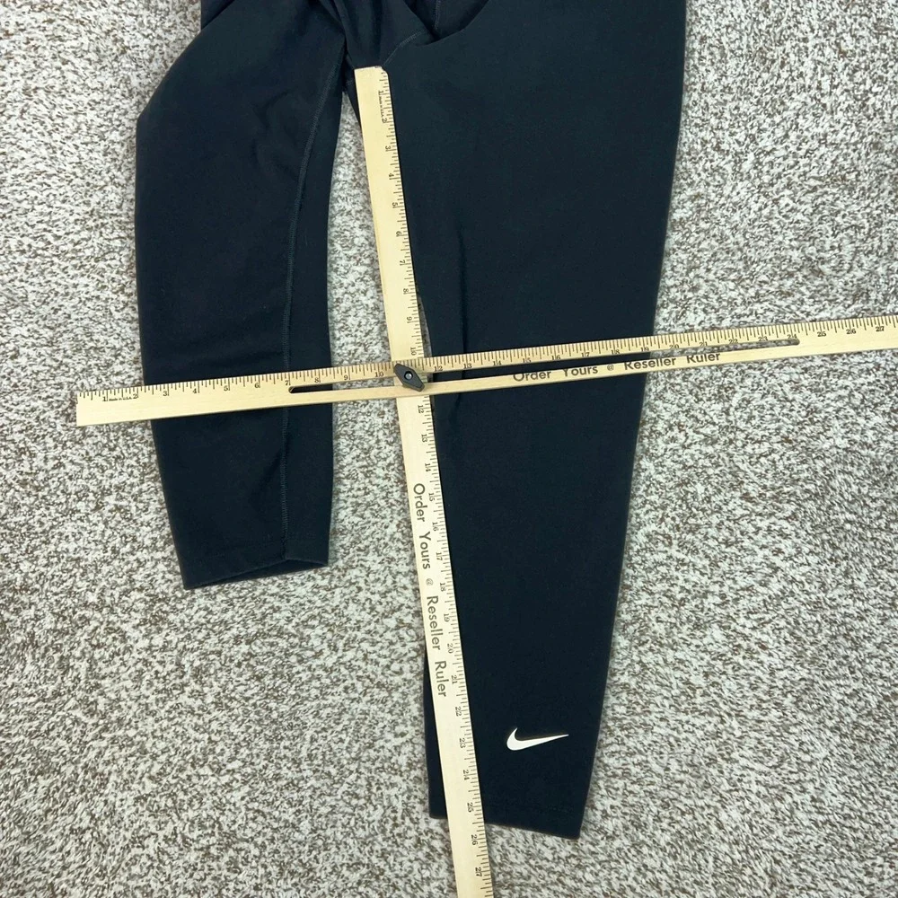 Nike Leggings Womens XL Black Athletic Yoga Cropped Swoosh Logo Pants Gym Sport